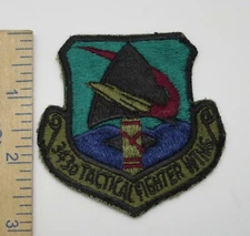 US AIR FORCE 343rd TFW TACTICAL FIGHTER WING PATCH Subdued Original Vintage USAF