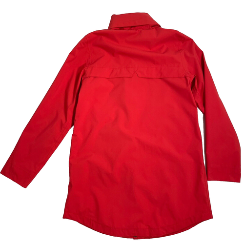 Barbour Katafront Concealed Hood Waterproof Jacket / Rain Coat, Poppy Red, US-4 - Picture 7 of 21
