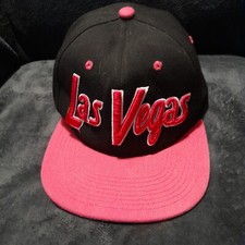 Las Vegas Black & Pink Flat Bill Snap Back Ha...