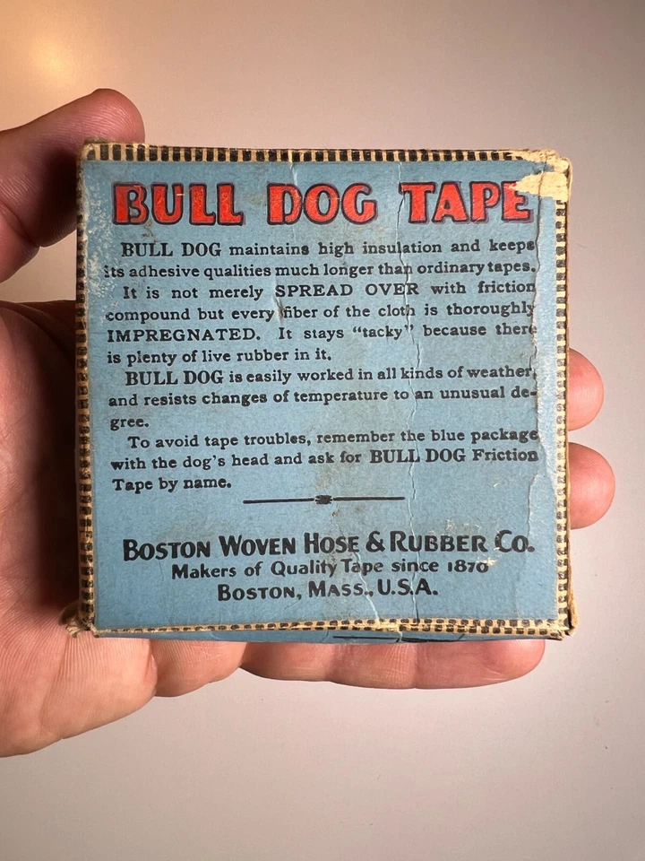 Antigua cinta de fricción Bulldog de Boston Woven Hose & Rubber Co años 1930-1940 Foto 4 de 4