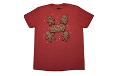 Mad Engine Mens Star Wars Christmas Gingerbread Men Graphic Shirt New S-3XL
