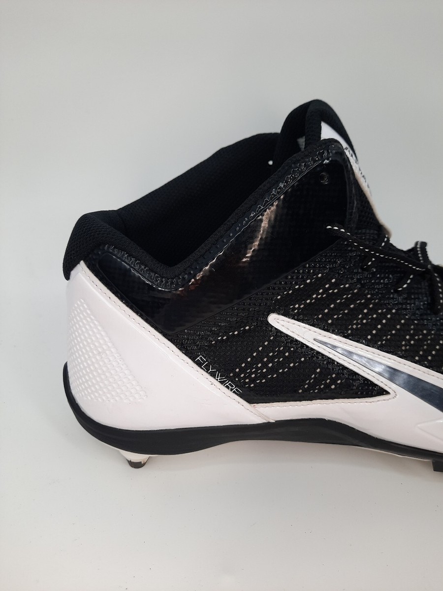 Nike Fly Wire Alpha Pro Black & White Cleats Size 16 (men  display picture 2