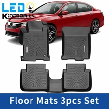 3PCS 3D Molded Floor Mats For 2013-2017 Honda Accord Sedan TPE Waterproof Liners