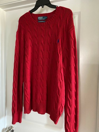 $115 NUEVO CON ETIQUETAS POLO DE RALPH LAUREN PONY PARA HOMBRE SUÉTER ROJO XL 100% ALGODÓN AZUL PONY - Imagen 5 de 8