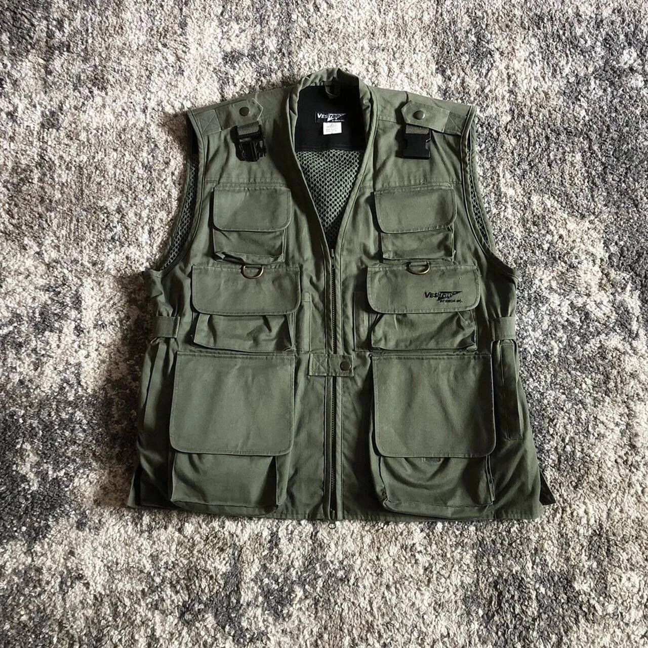 Vestrap By Nikon Vest Green Mens Size Medium Full Zip Green
