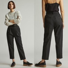 Everlane The Draper Tapered Pant In Buttersmooth Black Size 10 New