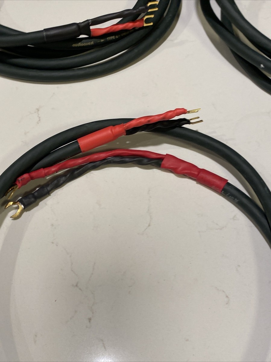 AudioQuest Type 6 6+ Hyperlitz Speaker Cable 11' Long Pair And 5