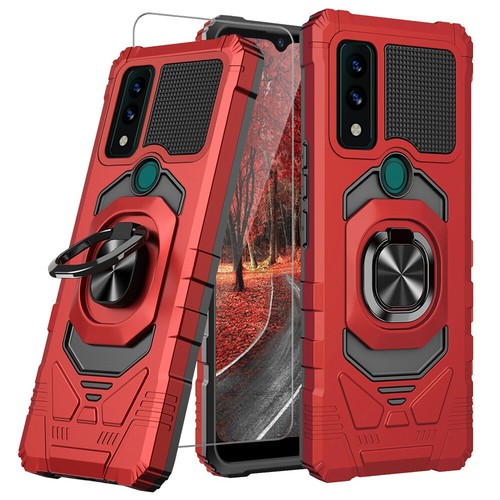 Funda de teléfono para AT&T Maestro 3 anillo de metal soporte magnético + vidrio templado - Imagen 8 de 32