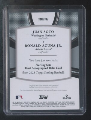 2023 TOPPS STERLING JUAN SOTO-RONALD ACUNA JR DUAL AUTOGRAPH QUAD