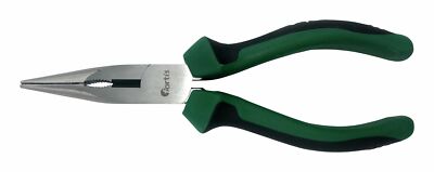 PROFI Flachrundzange Gebogen 200mm - Chrom-Vanadium Stahl Für Präzisionsarbeiten