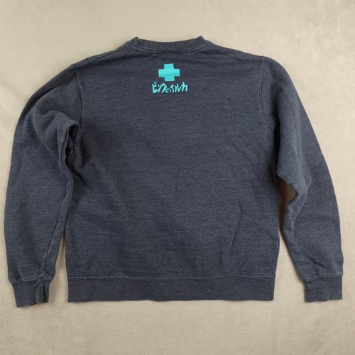 Pink Dolphin Sweatshirt Mens S Charcoal Gray Graphic Wave Casual Comfort Logo - Picture 14 of 21
