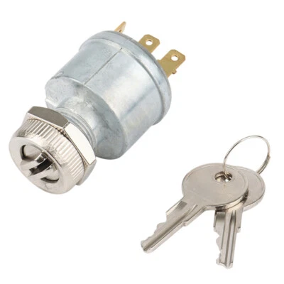 Ignition Switch w/ 2 Keys For EZGO 4-Terminal 1981-Up Gas & Electric 33639-G01