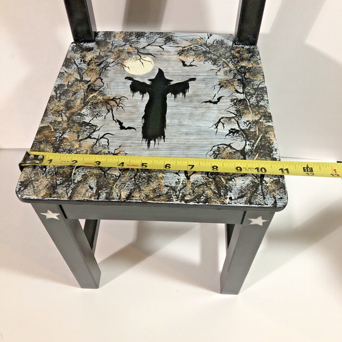Decoración de Halloween Artesanal Hecho a Mano ÚNICA Silla de Bruja Espíritu Infantil Ven a Siéntate Un Hechizo - Imagen 11 de 12