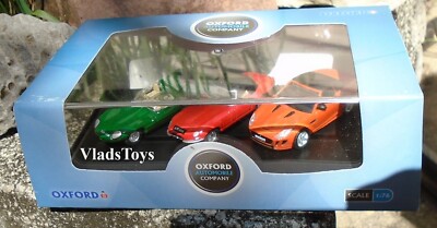 Oxford Automobile 1/76 3-Piece e Jaguar Set - D-, E-, and F-Type 76SET48 Retired