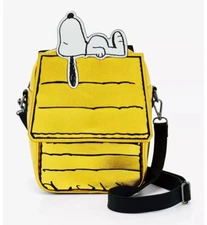 Loungefly Peanuts 75th Anniversary Snoopy Doghouse Crossbody Bag