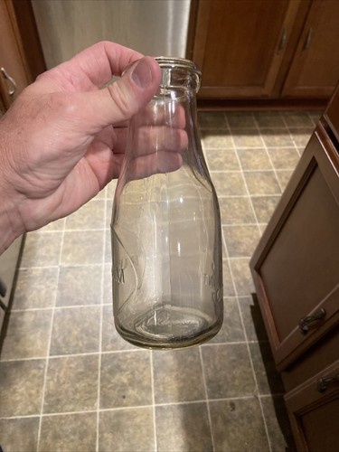 Durham Embossed Pint Milk Bottle University of New Hampshire NH - Picture 3 of 10