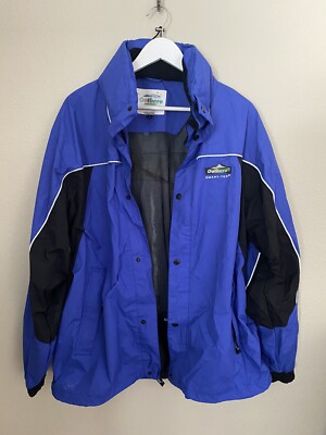 OUTHERE JACKET SMART-TEX TECHN0LGY COLOR BLUE /BLACK  MEN L GREAT TRAIL WEAR
