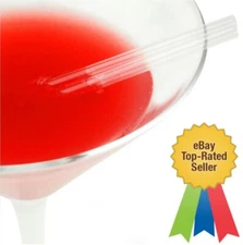 4" Long Cocktail Straws 4.3mm Wide BIODEGRADABLE FRAPPE STRAIGHT STRAW CLEAR Pub