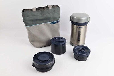 Zojirushi Thermos Stainless Bento Bottle SL-NCE09-ST Lunch Box M Size