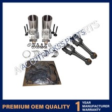 Overhaul Rebuild Kit+2pcs Connecting Rod For Isuzu 2ab1 Engine Ts2200 Tractor