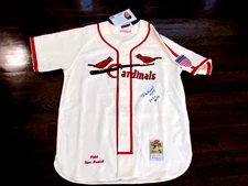 STAN MUSIAL HOF 69 3630 HITS CARDINALS SIGNED AUTO MITCHELL & NESS JERSEY STM