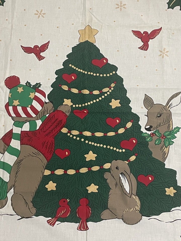 The Country Homespun Collection Fabric Wall Door Hanging Panel Christmas Tree ++ eBay