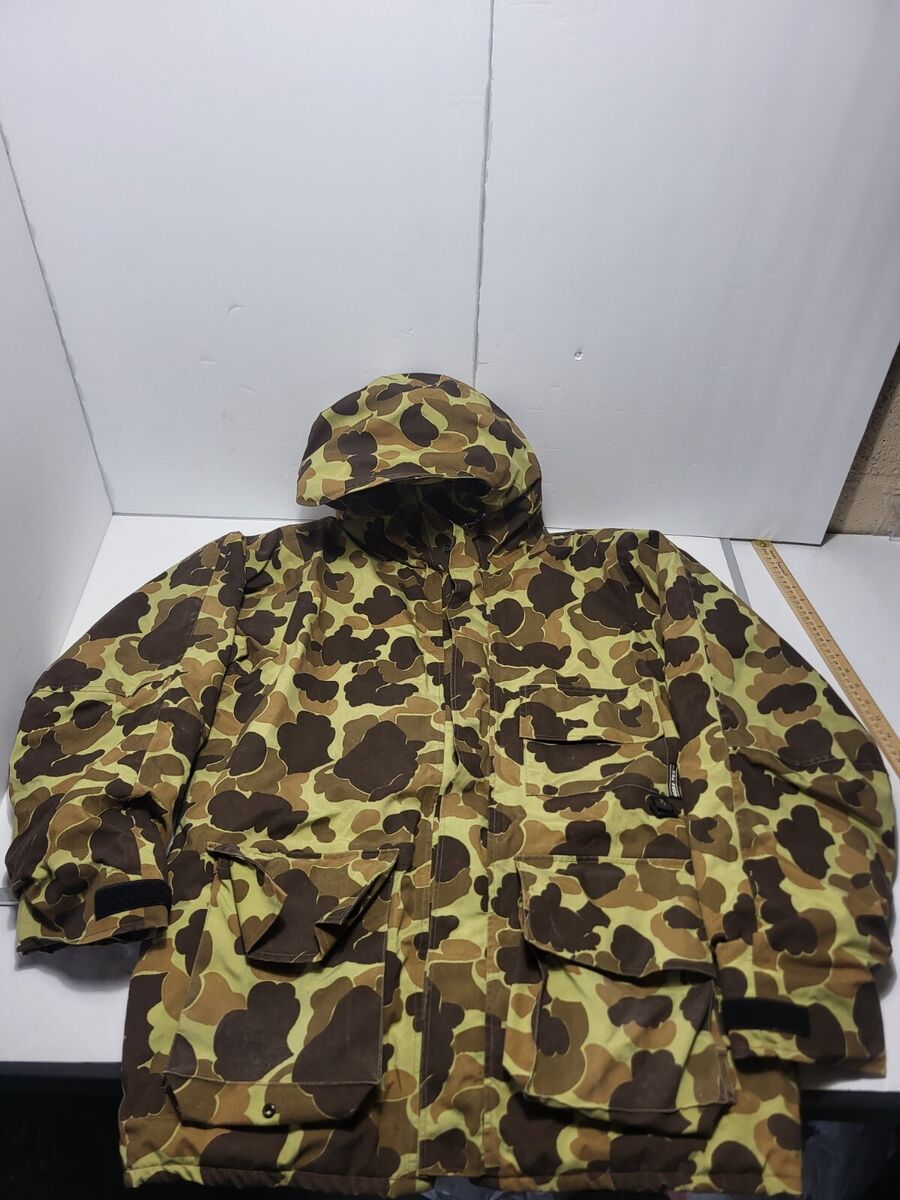 100%品質 Browning Vintage Goretex Mens Brown Camo Duck Jacket Hunting ナイロン