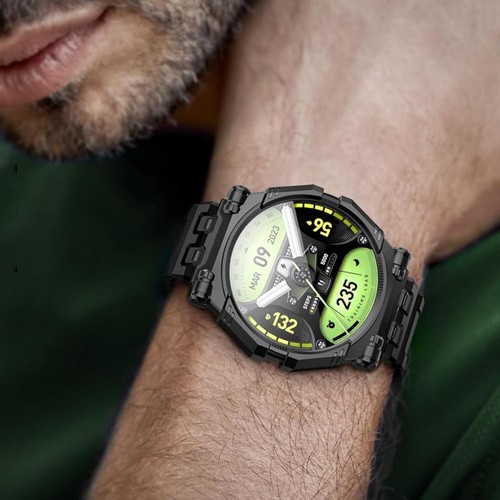 Etui ochronne z bransoletą + 2x szkło do Galaxy Watch 6 Classic 47mm Supcase Czarne - Zdjęcie 7 z 7
