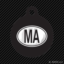 Morocco Oval Keychain Round with Tab dog engraved many colors country code MA