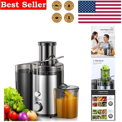 Deluxe BPA-Free Stainless Steel Juicer - Powerful 800W with Wide Feed Chute
