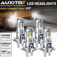 Auxito H7 Led Headlight Bulbs High Low Beam 33000lm Bright 6500k White 100w 4pcs Auxito H7 Led Headlight Bulbs High Low Beam 33000lm Bright 6500k White 100w 4pcs