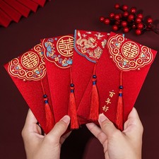 20x Red Envelopes Wedding Decor Lucky Pocket for Holding Cards Cash Gift Modern
