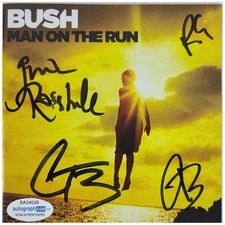 Bush Signed Man On The Run Autographed CD Cvr LP Album ACOA
