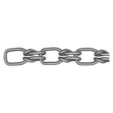 Cadena de eslabones de bloqueo PEERLESS 7022032, acero CRBN, 100'L, 340 lb 48RR75