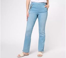 Belle by Kim Gravel TripleLuxe Denim Jeans-Vintage Lt Wash-Petite 32-NEW-A513081