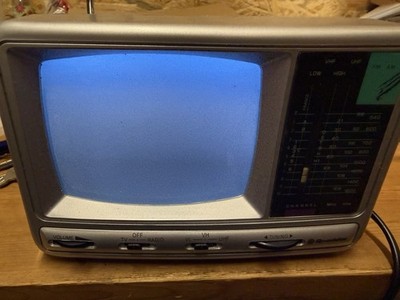 Vintage Mini TV Radio Roadstar TV-412E Röhrenfernseher Schwarz/Weiß OVP Retro