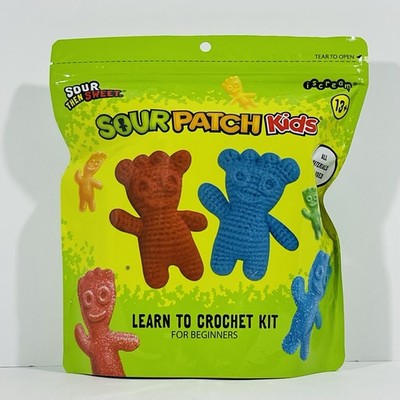 Sour Patch Kids Crochet Kit For Beginners 2 Knit Candy Figures Red Blue Iscream