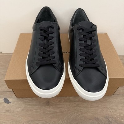 Vince Fulton Leather Casual Sneaker Shoes Black Men's Size 11M NIB
