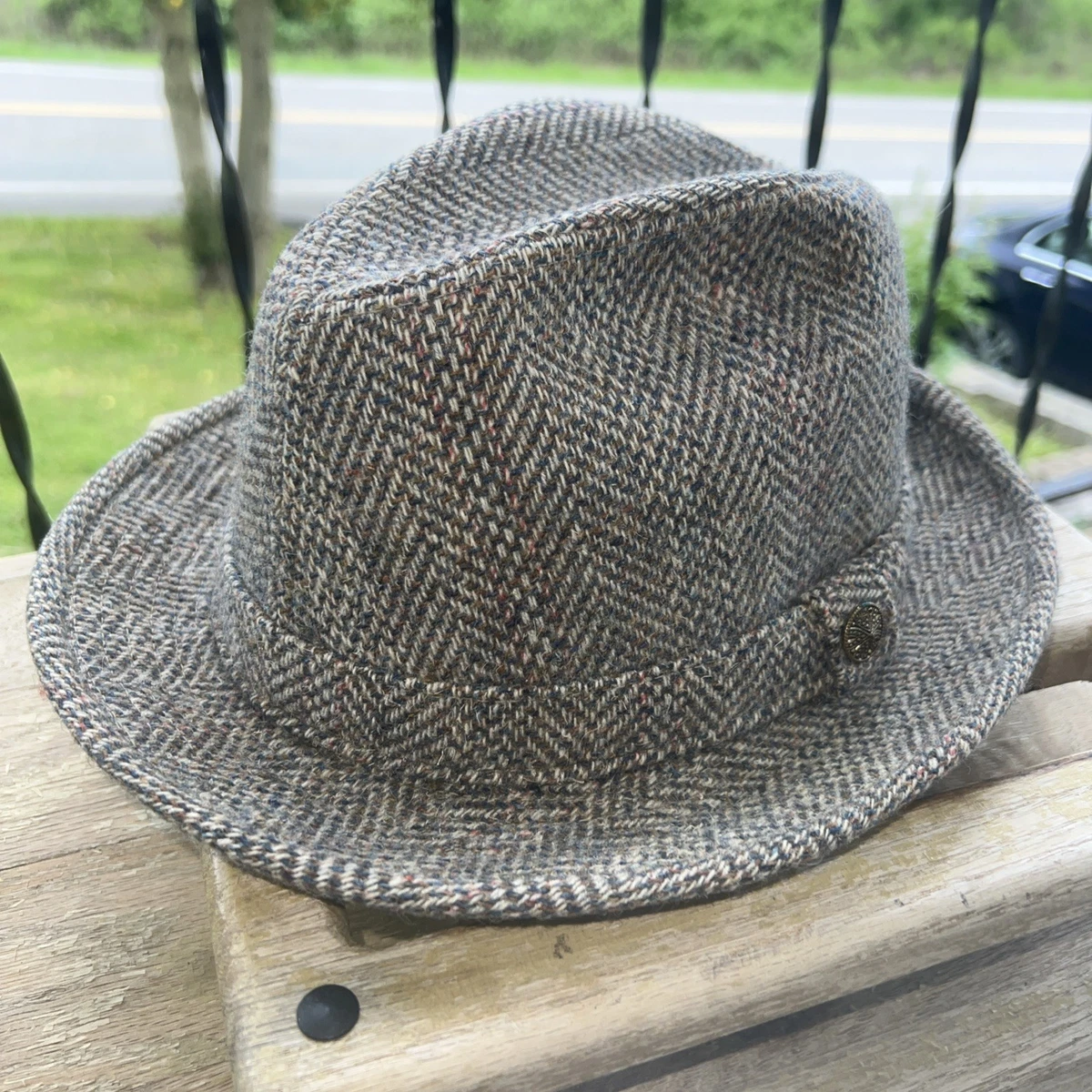 Pendleton Tweed Fedora Hat Size 7 1/4 100% Virgin Wool USA  display picture 3