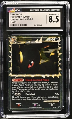 CGC 8.5 Umbreon 2010 Undaunted 86/90 Holo Pokemon Card