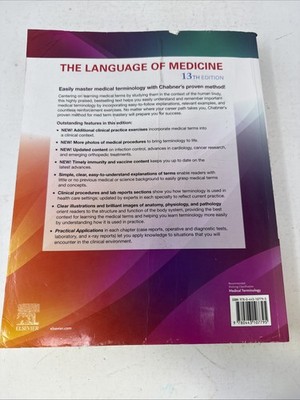The Language of Medicine 13th Ed- Paperback by Chabner *W/Code
