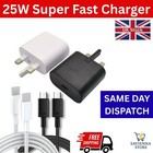 25W Super Fast Charger Plug & Cable For Samsung Galaxy S26 S25 S24 S20 Type C