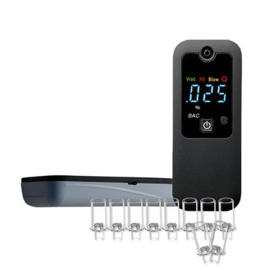 Rechargeable Breathalyzer and Last 200 Test After Full Charged, 10 Memories a...