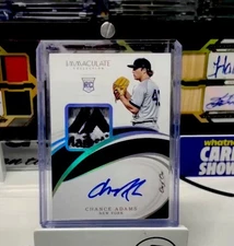 1/1 Chance Adams Laundry Tag RPA 2019 Panini Immaculate On Card Auto! Yankees 🔥