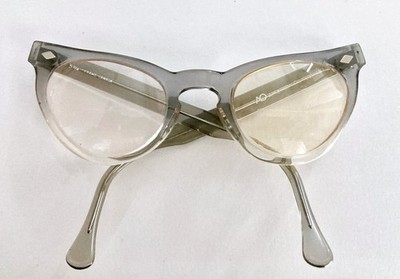 American Optical Vintage Cat Eye Eyeglass Clear, Retro Gray Ombre Frames Canada