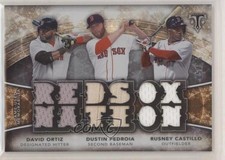 2015 Topps Triple Threads Relic Combos 5/36 David Ortiz Dustin Pedroia HOF a2v