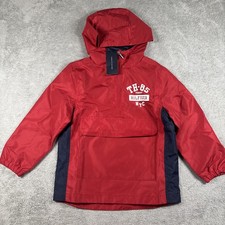 Tommy Hilfiger Boys' Quarter-Zip Pullover Raincoat, Red, Sz 5 NWT MSRP: 69.50 