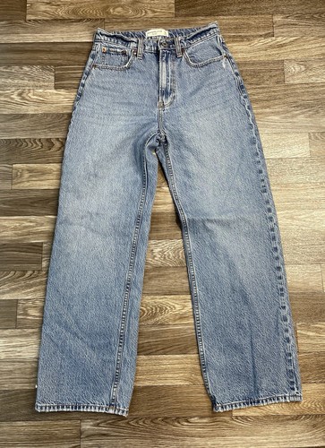 Abercrombie Fitch The Loose High Rise Jeans Women 24/00S Medium Wash 24x27