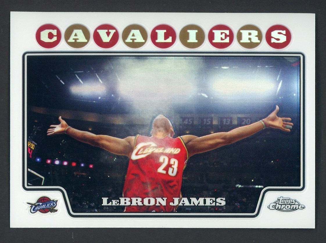 2008-09 Topps Chrome Refractor #23 LeBron James Cleveland Cavaliers