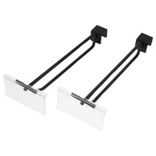 2 Pcs Shelf Label Holders Hooks Price for Supermarket Card Display